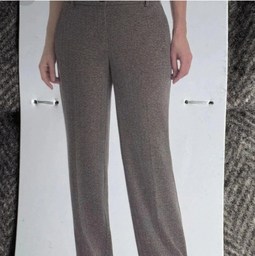 Hilary Radley Women's Front Slash Pockets Stretch Brushed Pants, New - Picture 4 of 6